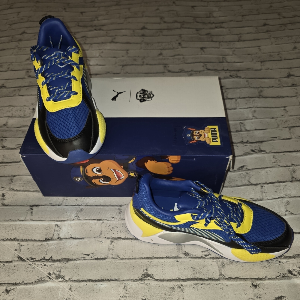 Puma Kids Paw Patrol Sneaker Chase Yellow/Gray/Blue (Size 2.5C)